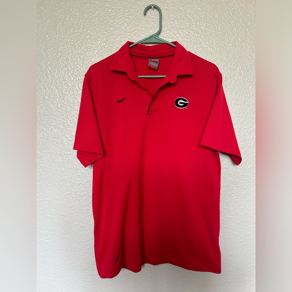 Georgia Bulldogs Nike Team Red Polo Football Mens Size Large